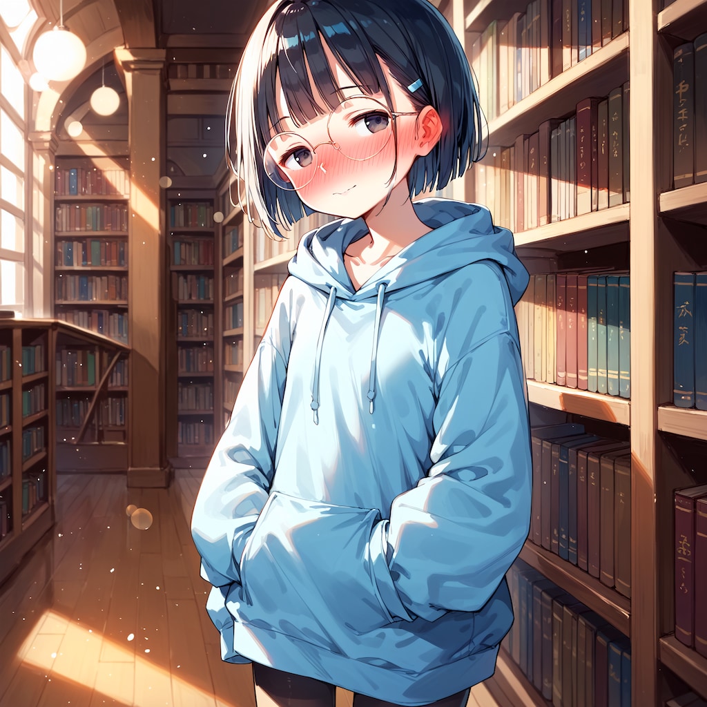 おぬしも面白そうな本をさがすのぢゃ