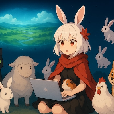 ソシャゲで冒険する好奇心あふれる動物たち