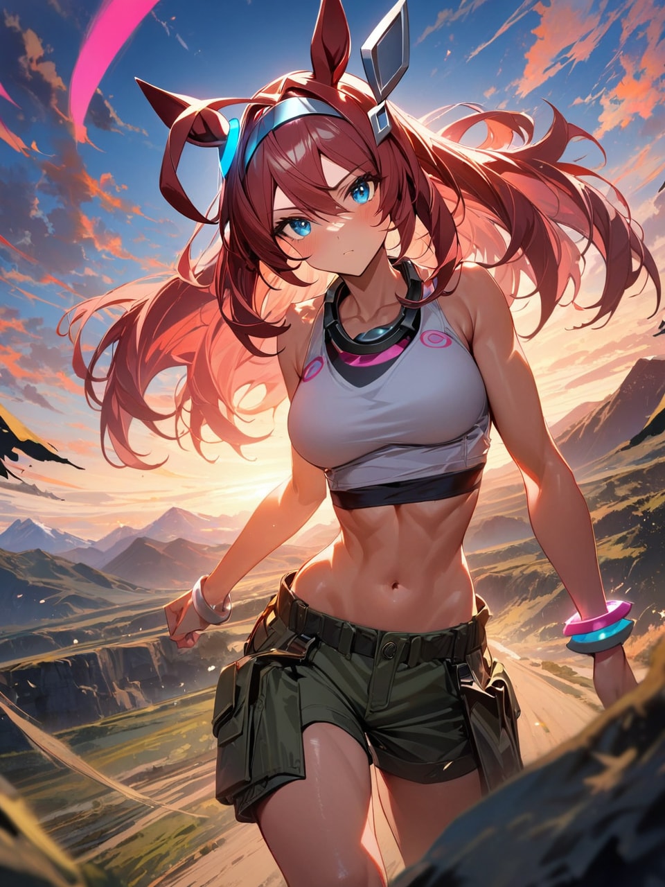 山岳トレーニングで鍛錬【ウマ娘・ミホノブルボン】 | の人気AIイラスト・グラビア