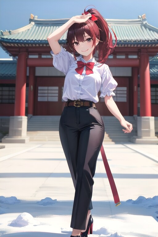 かっこかわいい韓国テコンドー美少女イ・ソア（李瑞雅）　雪の景福宮殿外でテコンドー演武！