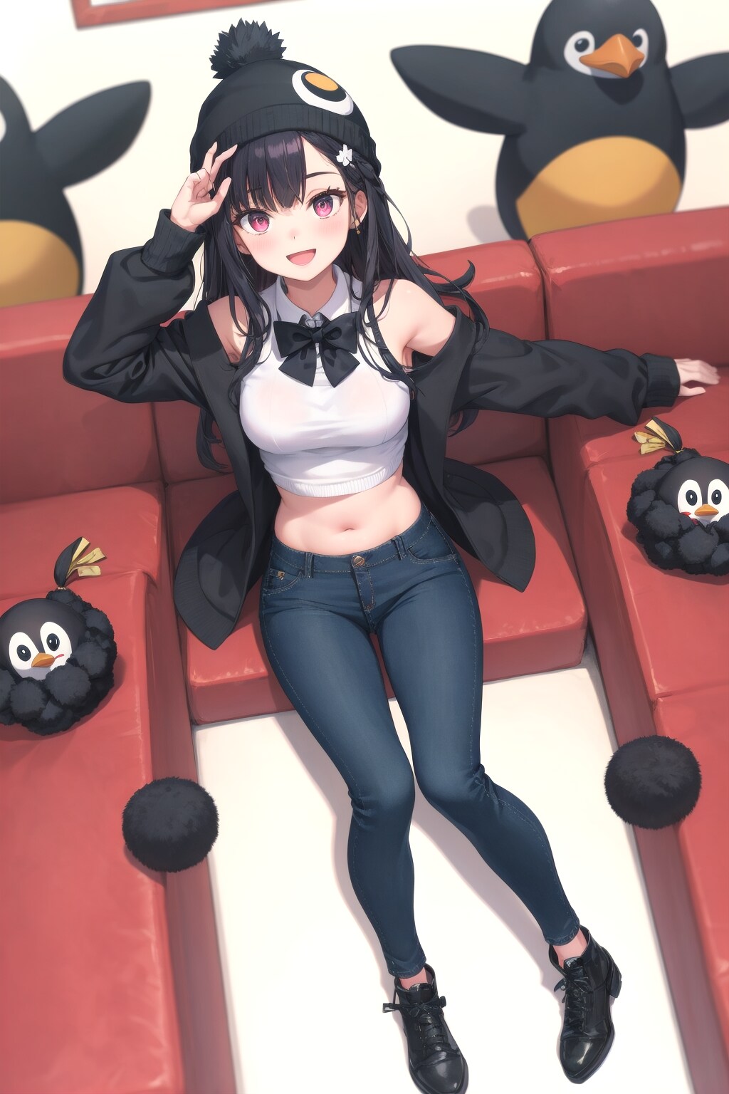 ペンギンモチーフのタキシード衣装　かぐやちゃん