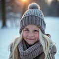 雪遊びをする北欧の美少女 8枚目