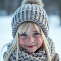 雪遊びをする北欧の美少女 7枚目