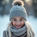 雪遊びをする北欧の美少女 9枚目
