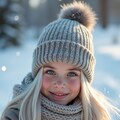 雪遊びをする北欧の美少女 3枚目