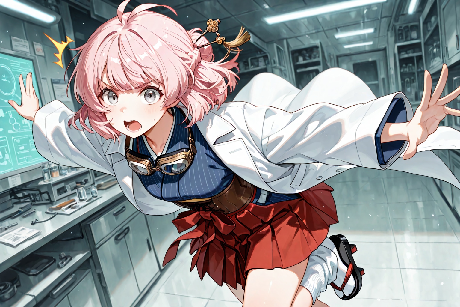 Bダッシュ加速中の発明家少女 | の人気AIイラスト・グラビア