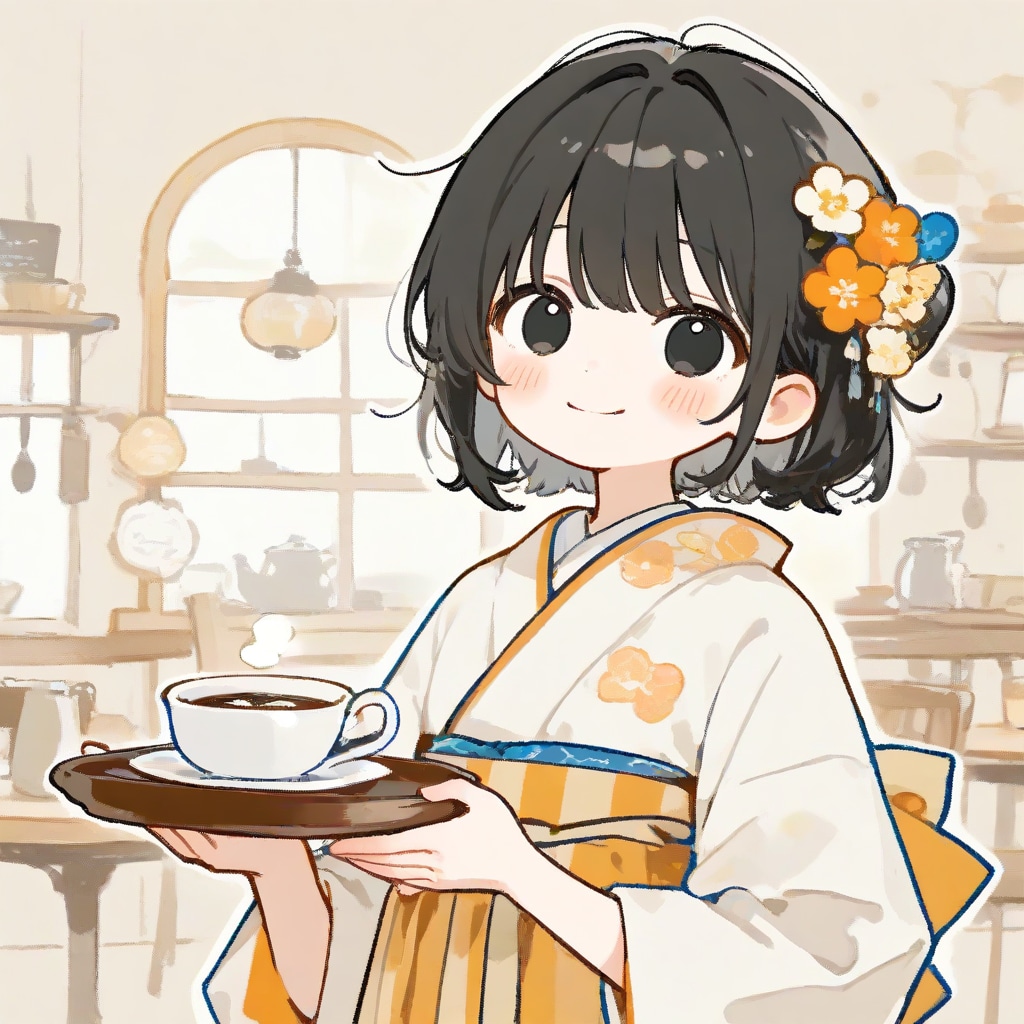 和風喫茶でお手伝い