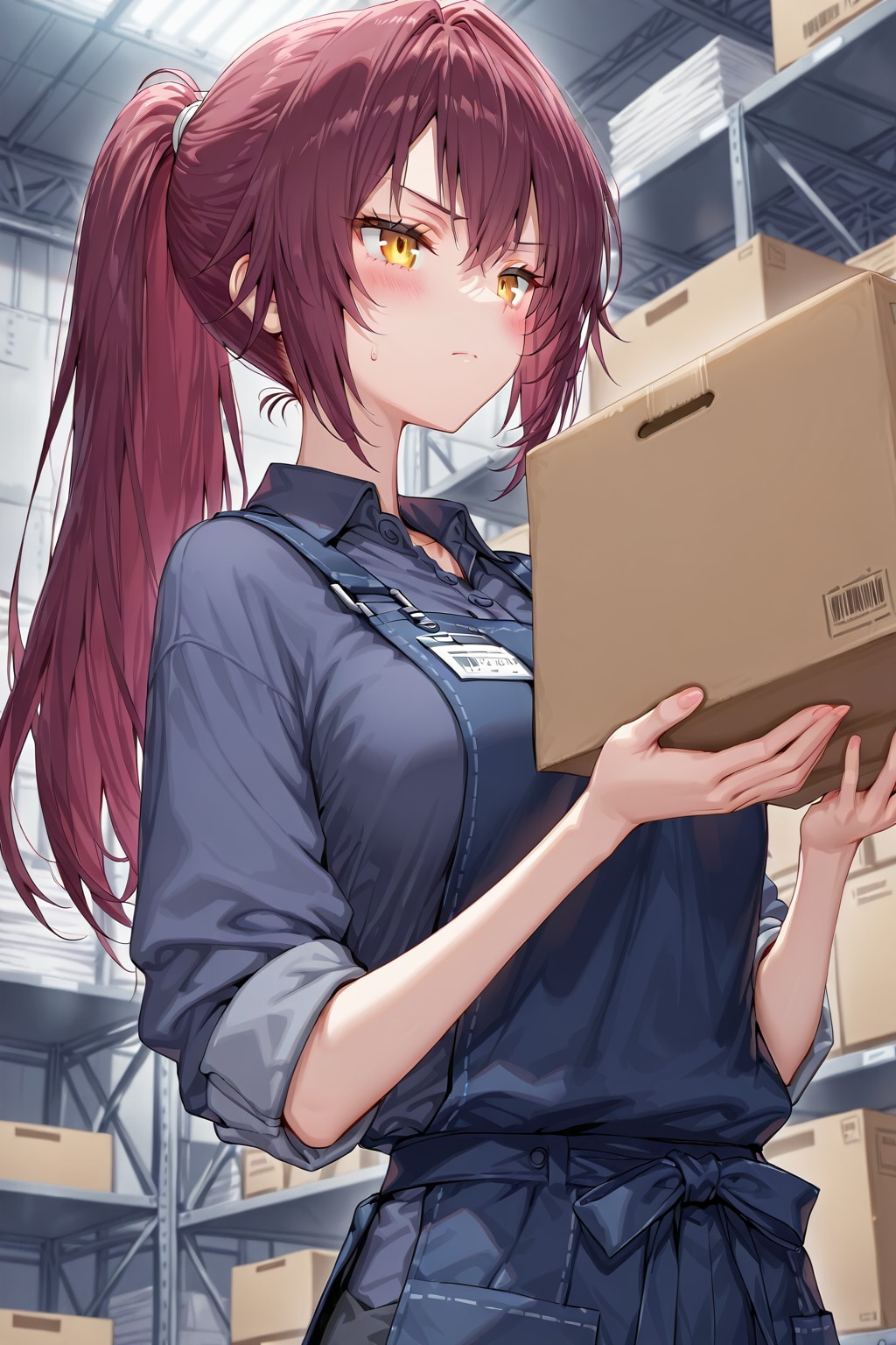 倉庫で働くお姉さん | の人気AIイラスト・グラビア