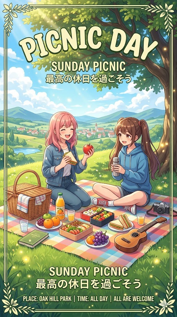 ピクニック | の人気AIイラスト・グラビア