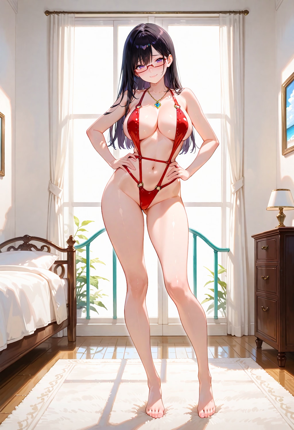 夏水着の真面目ちゃん。