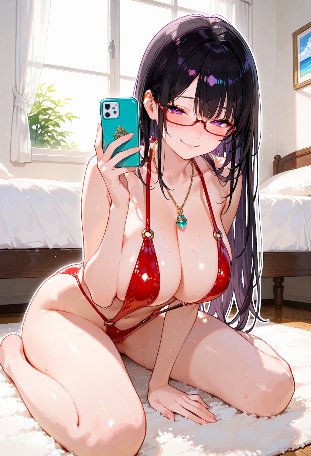 夏水着の真面目ちゃん。