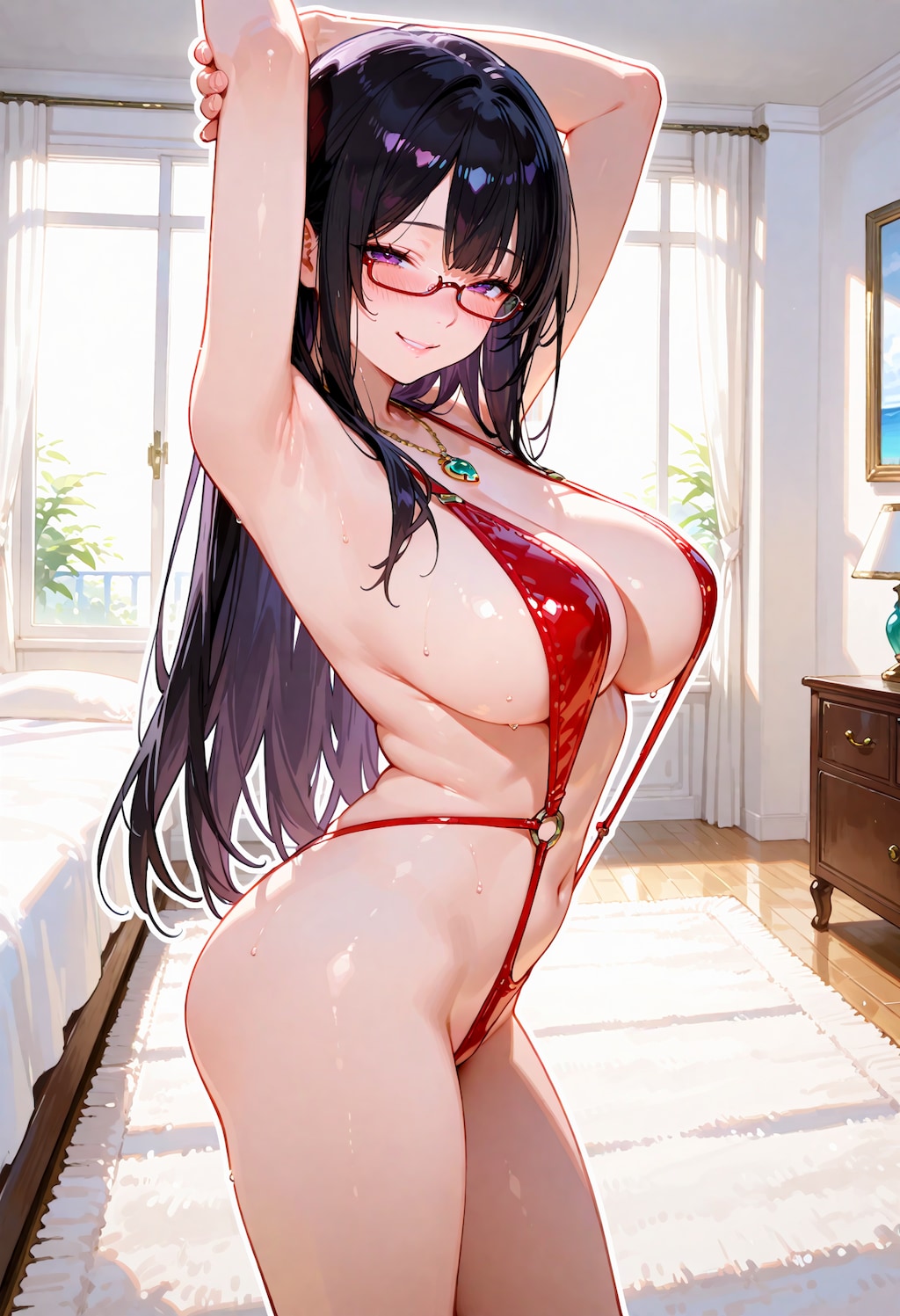 夏水着の真面目ちゃん。