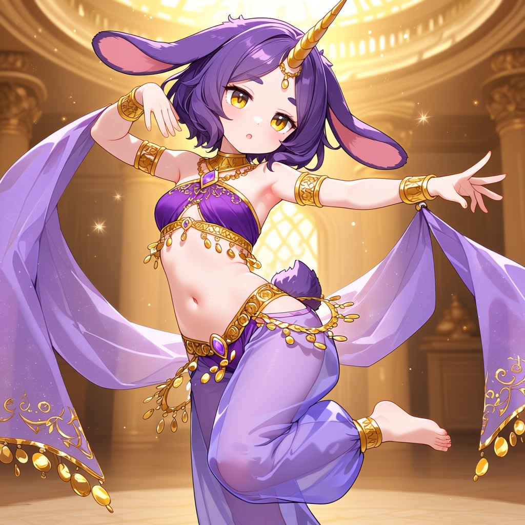 ハーレムパンツのツノウサギ