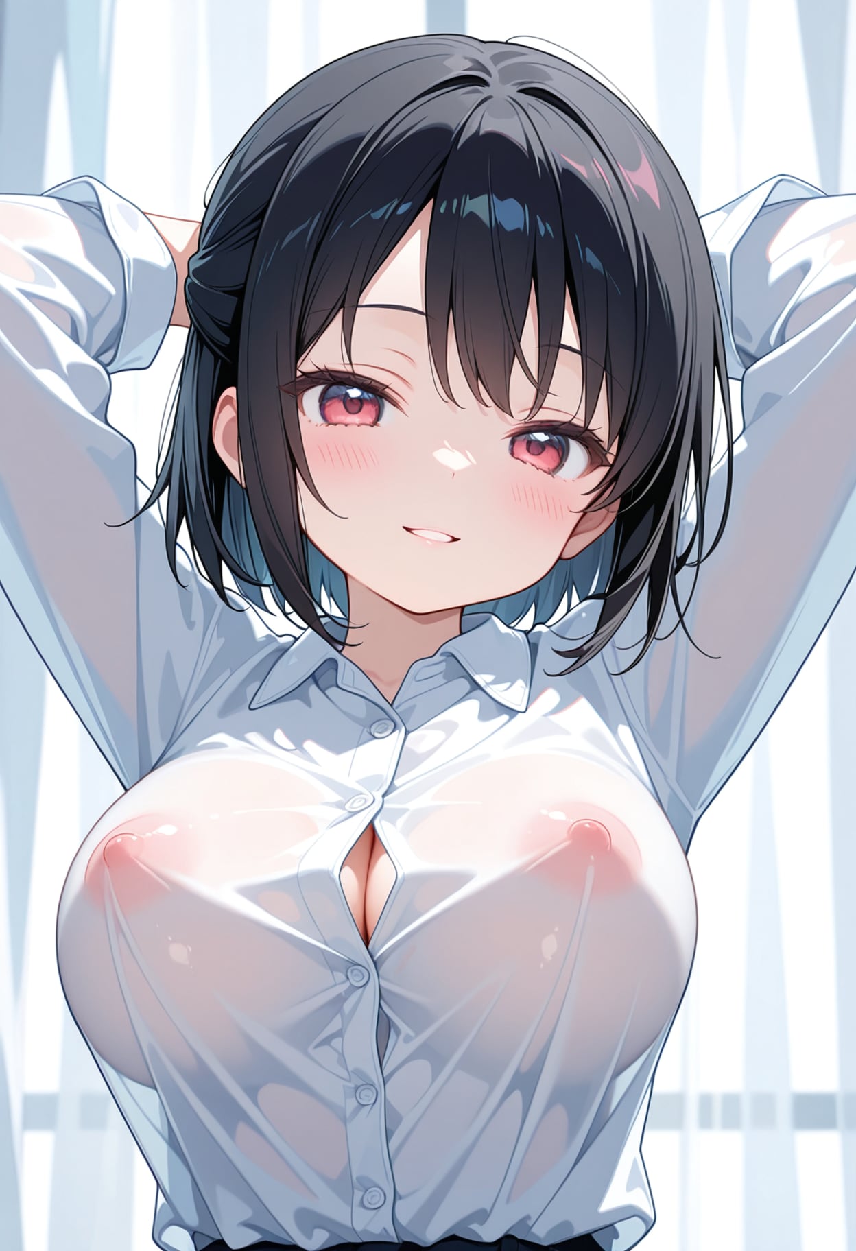 ロリ巨乳と裸シャツ