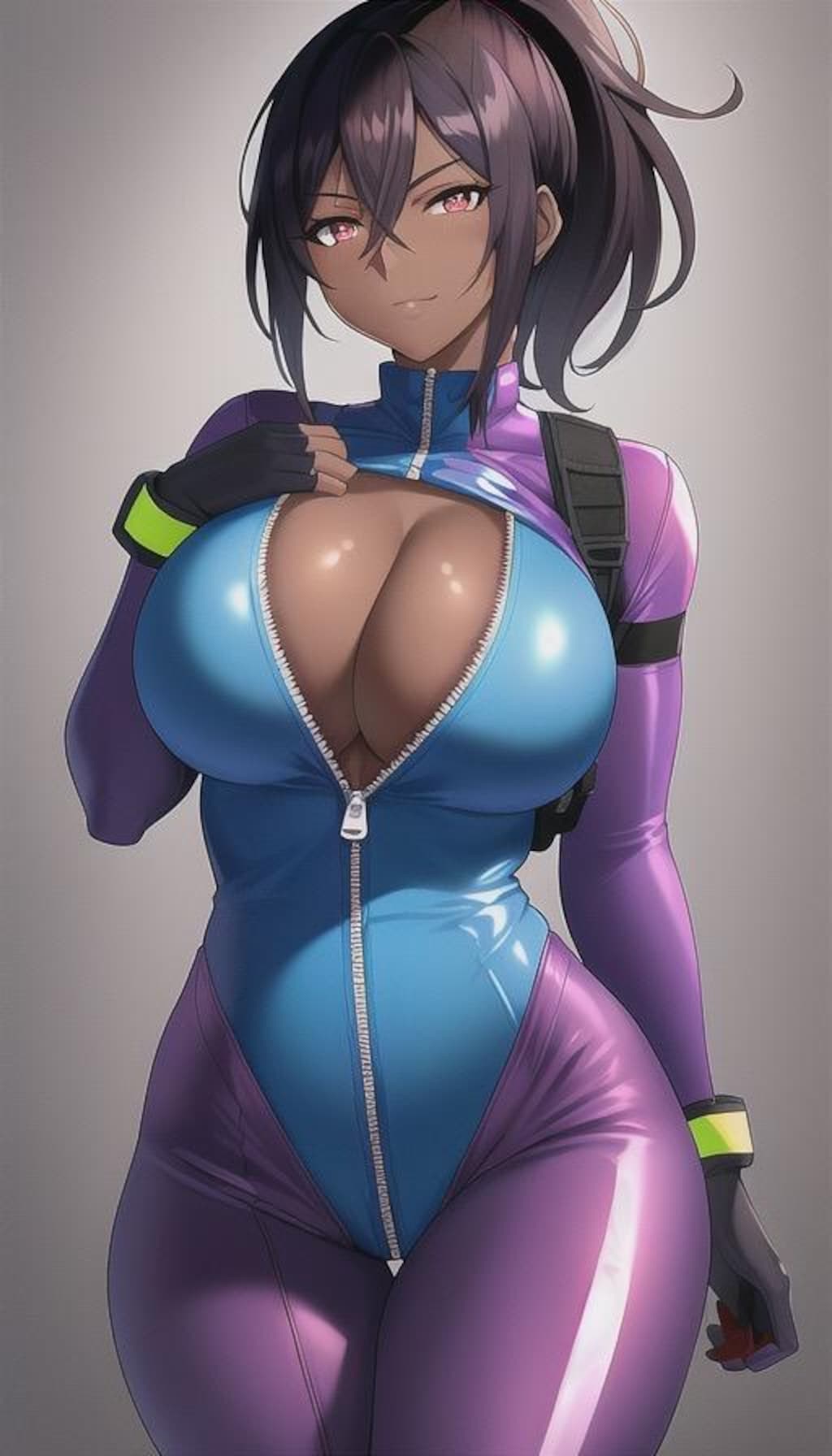 褐色ボディスーツギャルズ