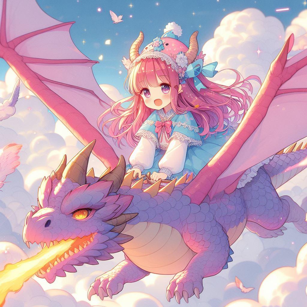 ドラゴン少女の雲上さんぽ