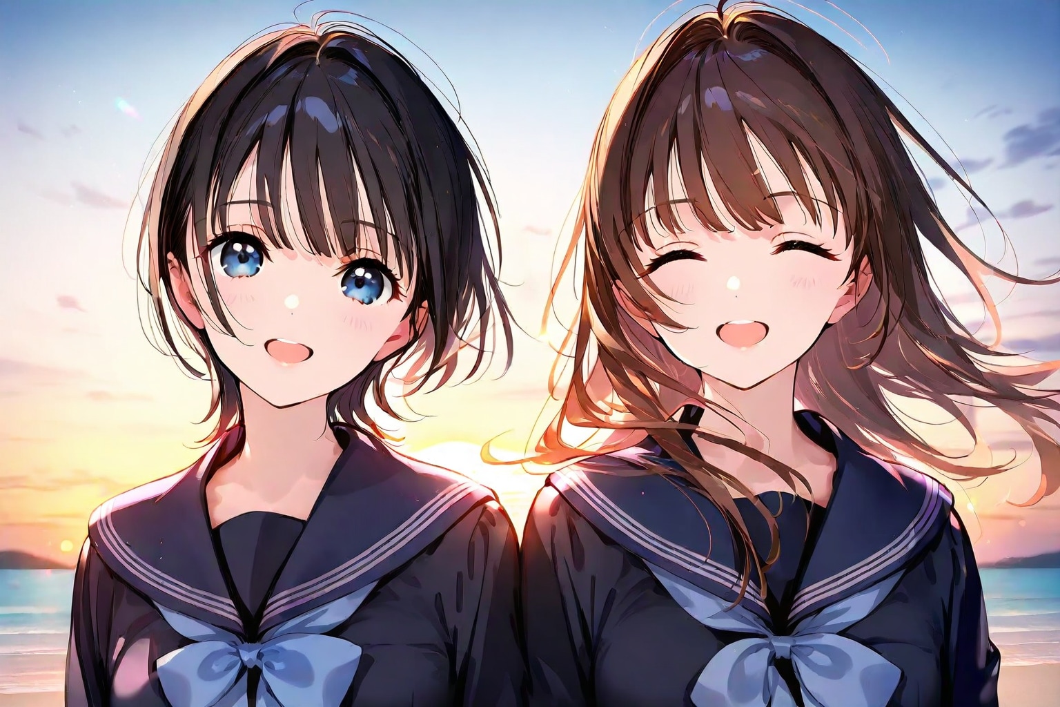 sunset beach(WAVE)(15) | の人気AIイラスト・グラビア