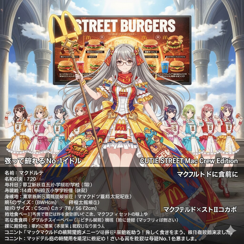 マクドナルド×ストⅡコラボ女神「幕戸瑠奈　ストⅡver.」🍔🍟🥤