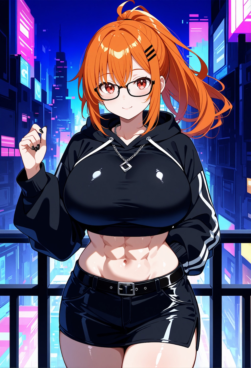 【今日の腹筋】クロップドパーカー真菜