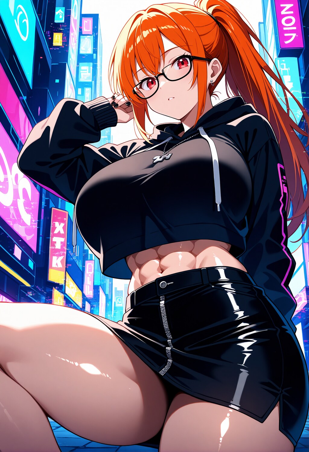 【今日の腹筋】クロップドパーカー真菜