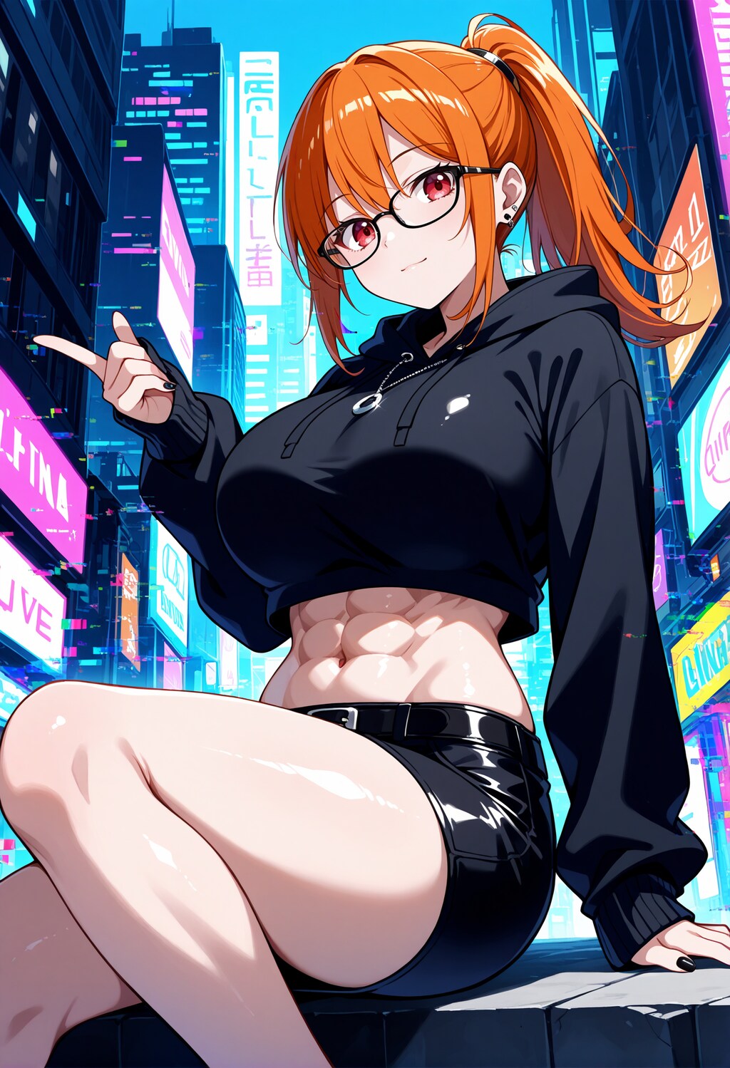 【今日の腹筋】クロップドパーカー真菜