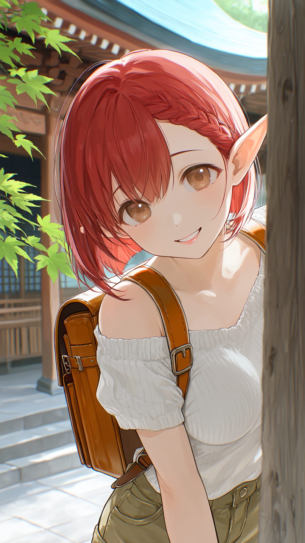 青もみじの境内