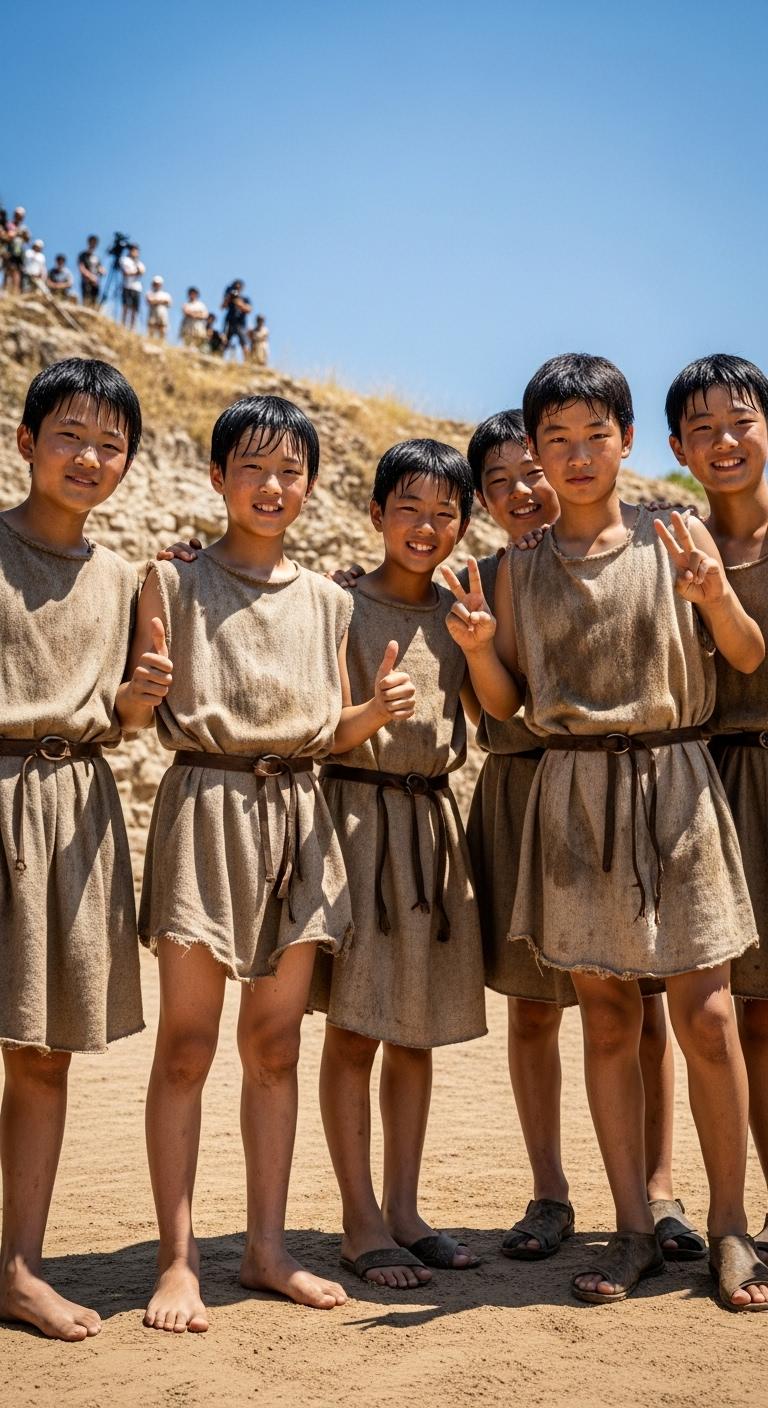 古代ローマ映画の奴隷少年エキストラ１