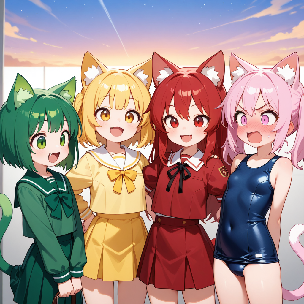 信号カラーねこ。・・・・といつものねこ。