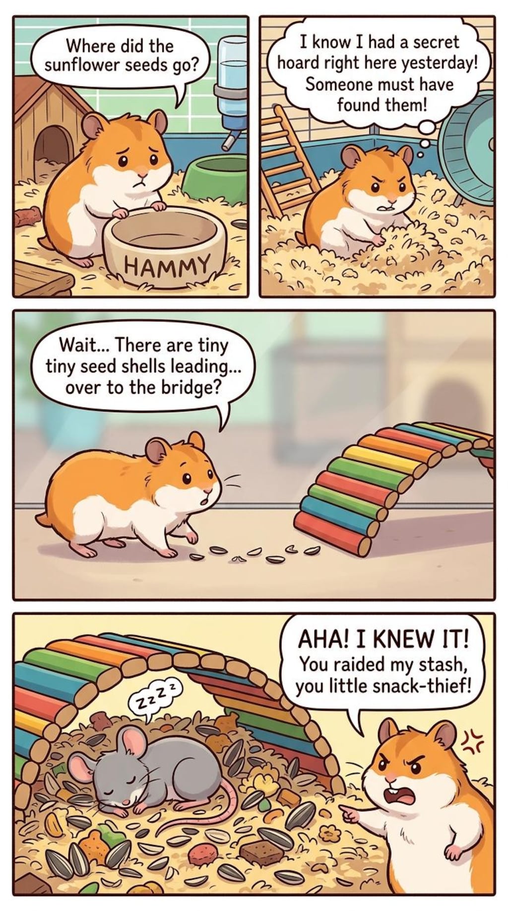 🐹ひまわりの種の行方は？🥜