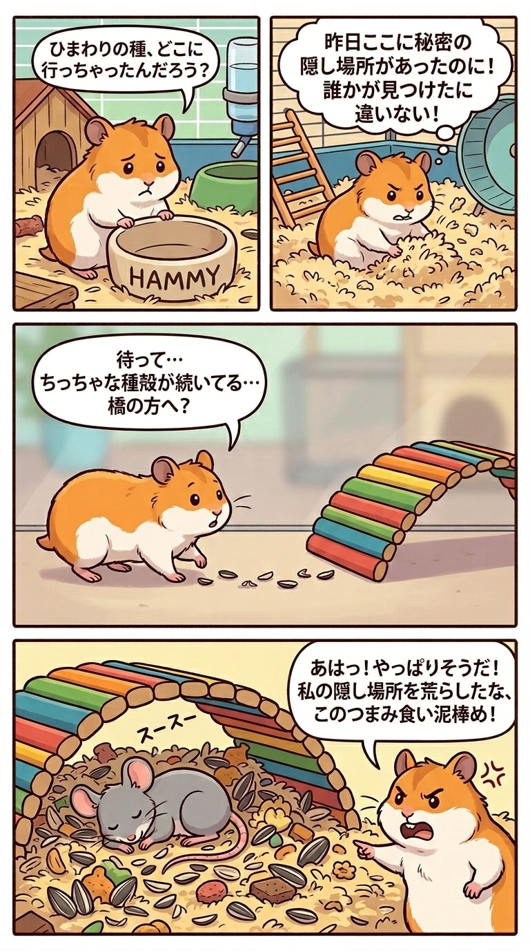 🐹ひまわりの種の行方は？🥜