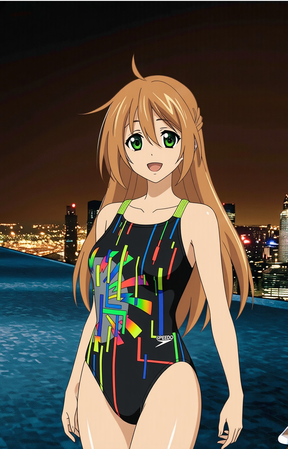 日高ユメミの競泳水着姿詰め合わせ　第1弾 | の人気AIイラスト・グラビア