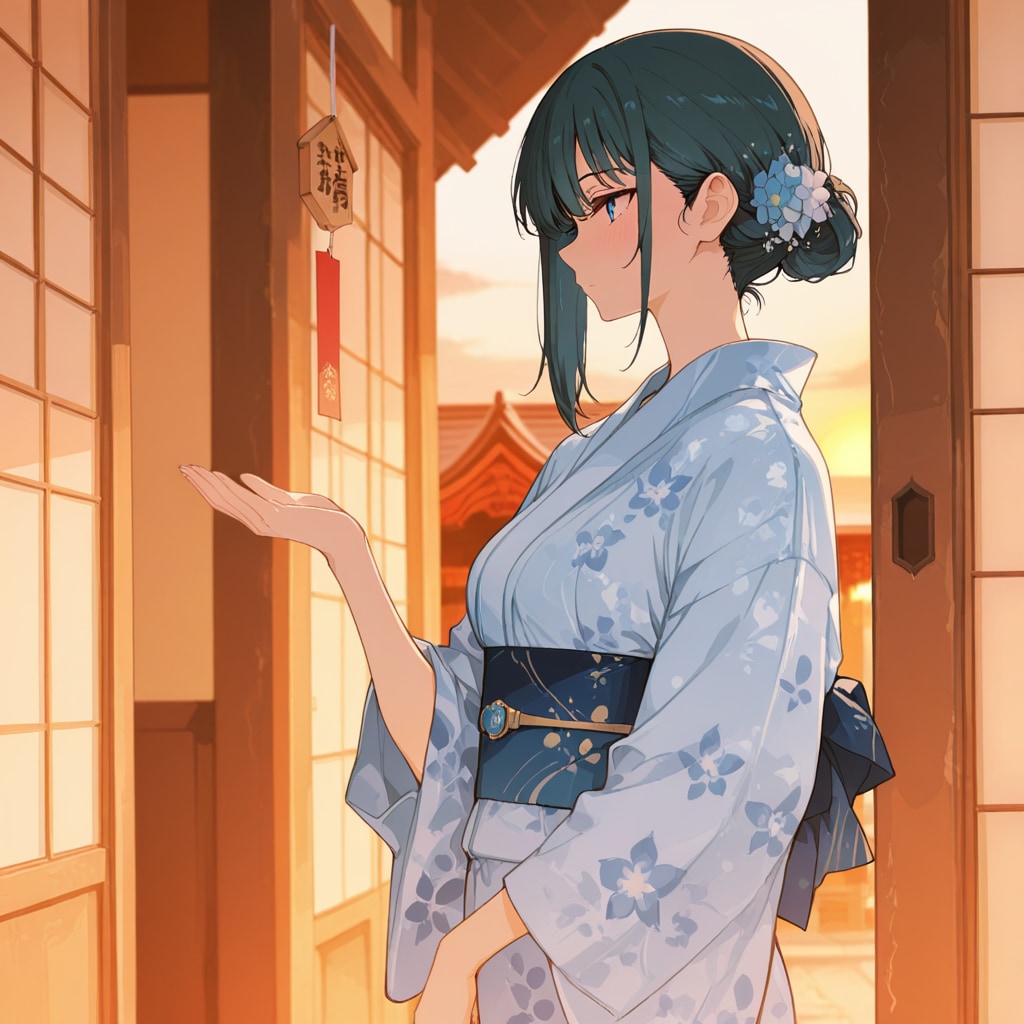 夕暮れの絵馬掛け所