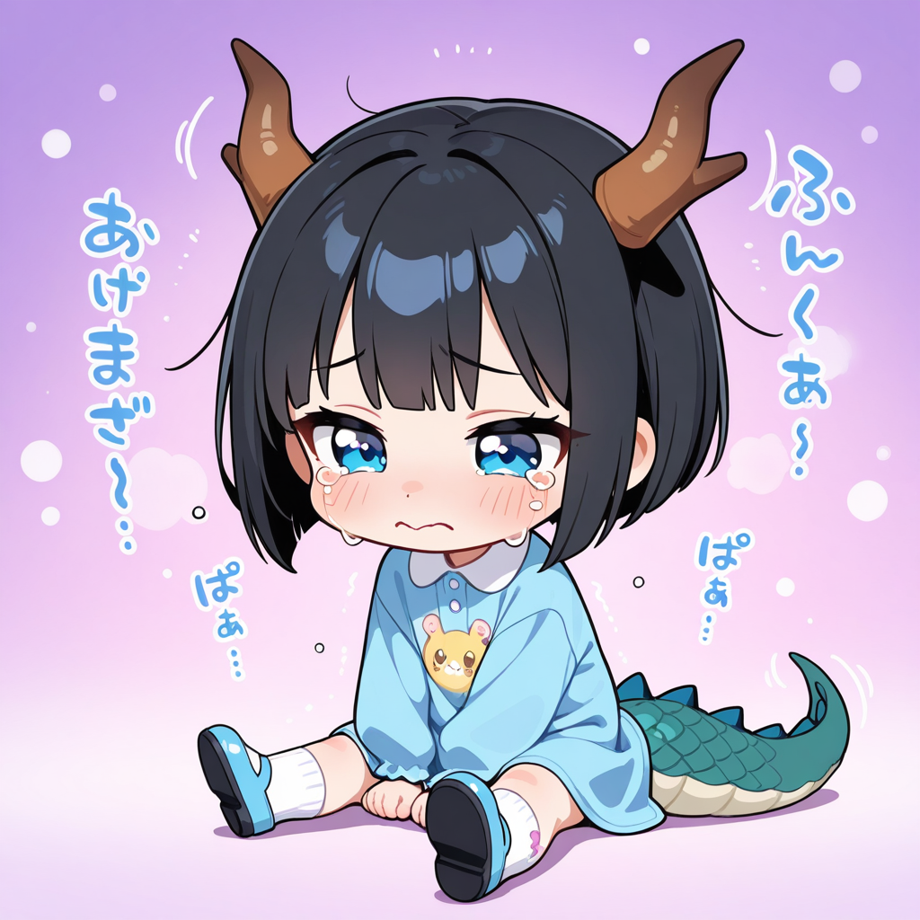 ちび過ぎる角と尻尾！！