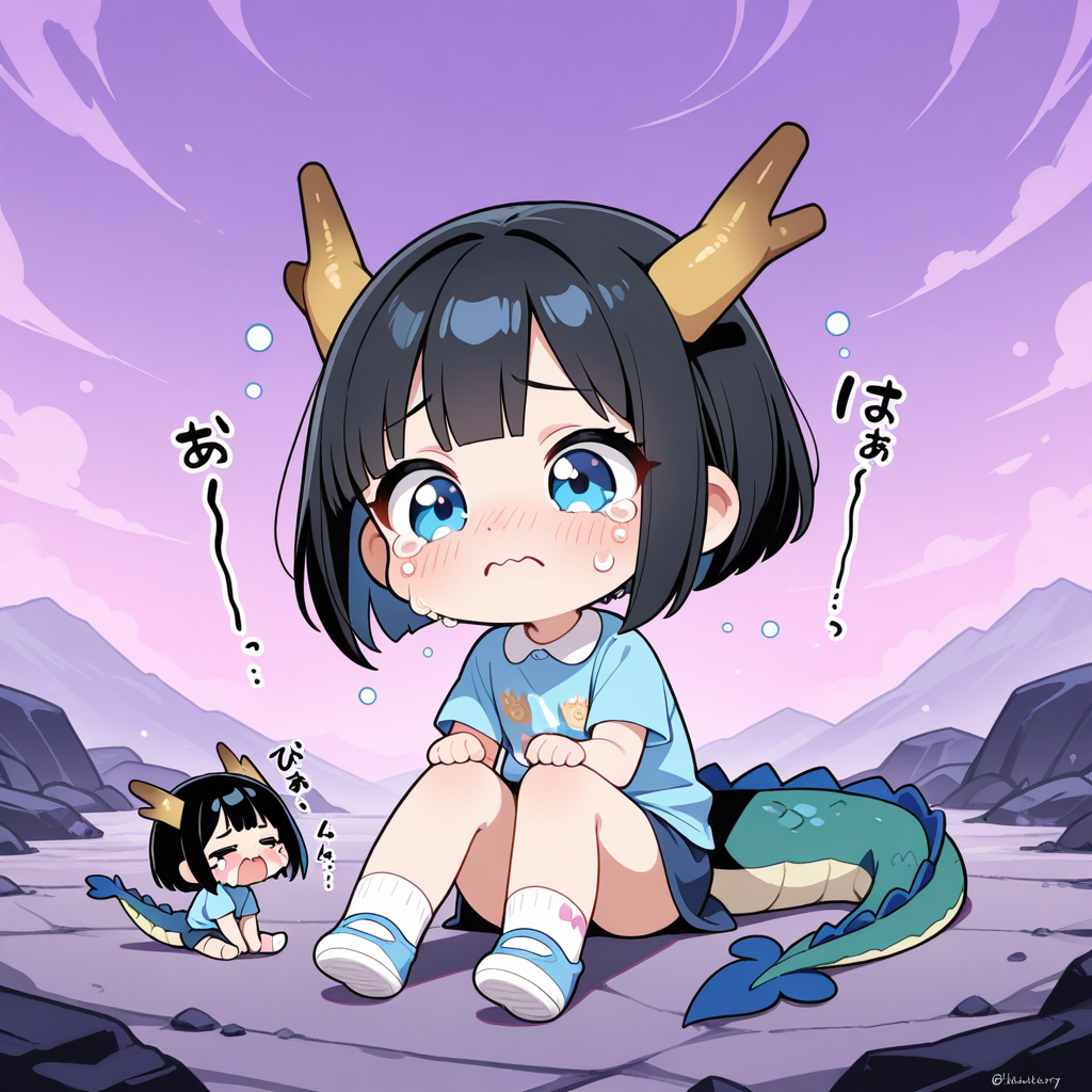 ちび過ぎる角と尻尾！！