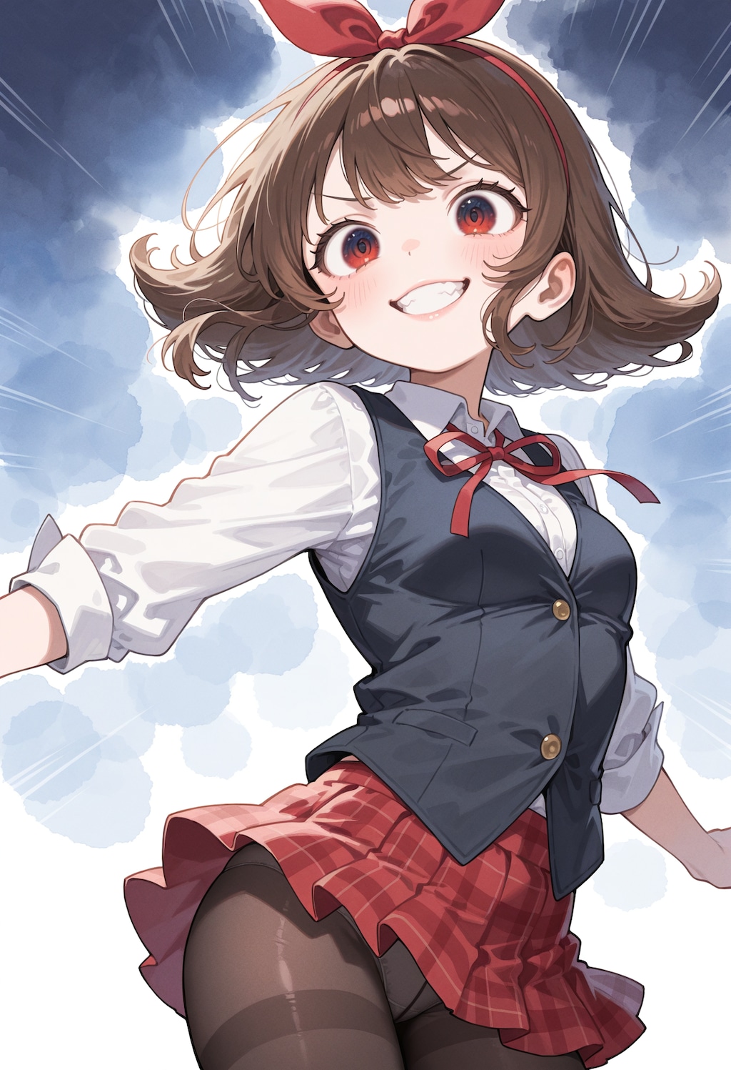 赤いスカートの少女