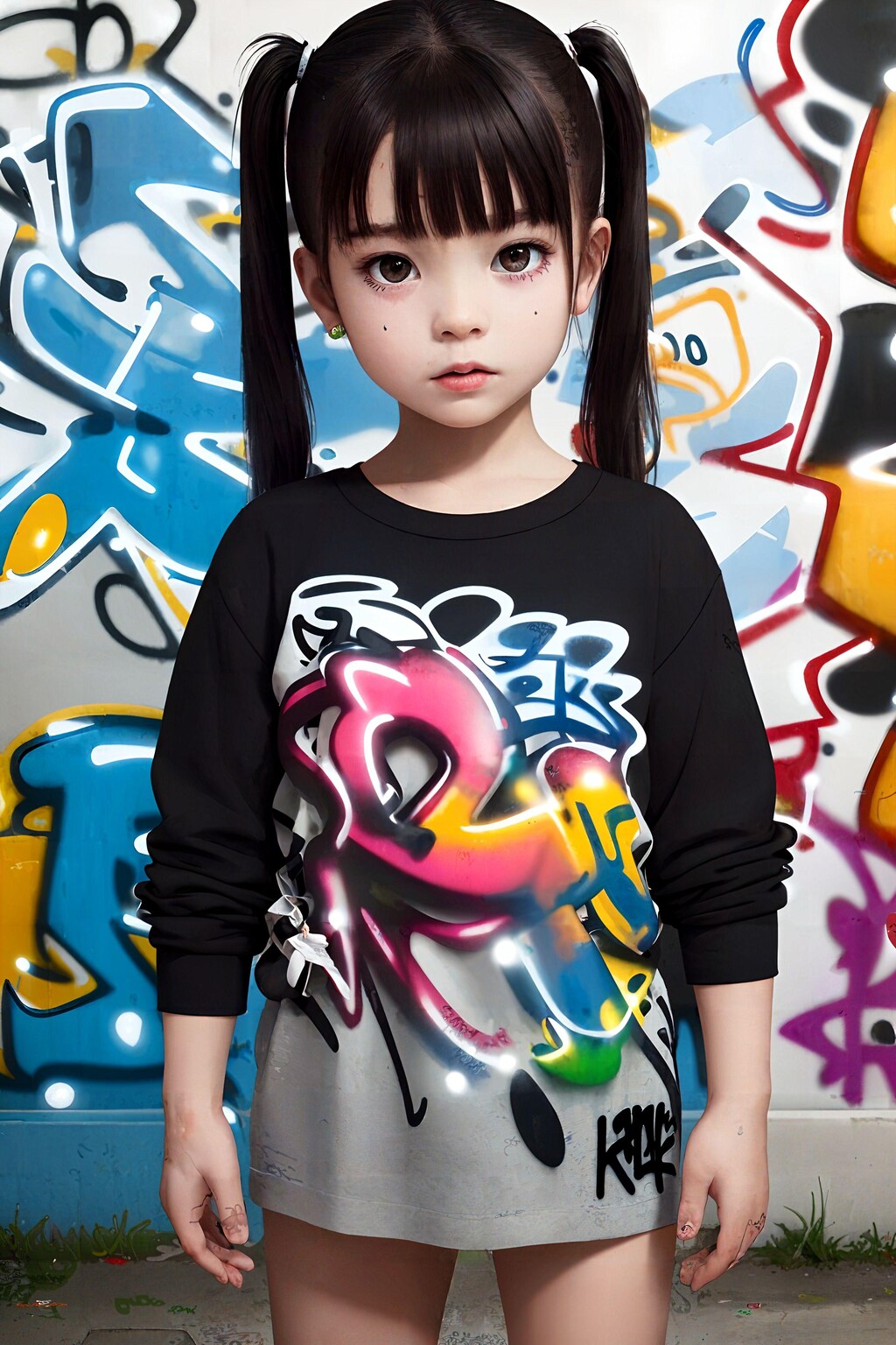 グラフィティアート少女