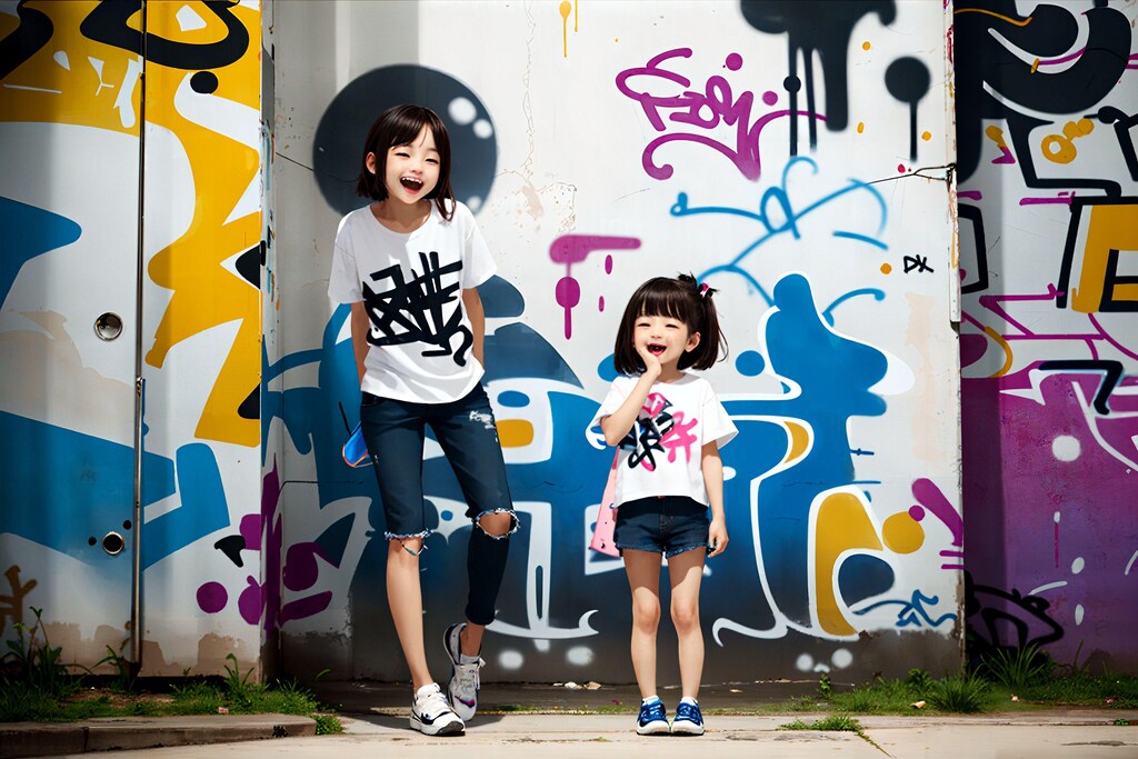 グラフィティアート少女