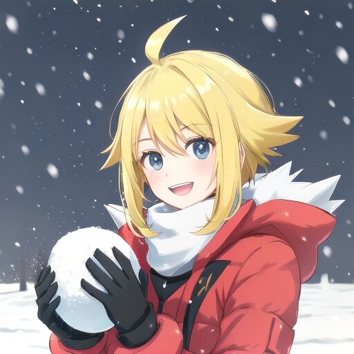 雪玉作ったよ | の人気AIイラスト・グラビア