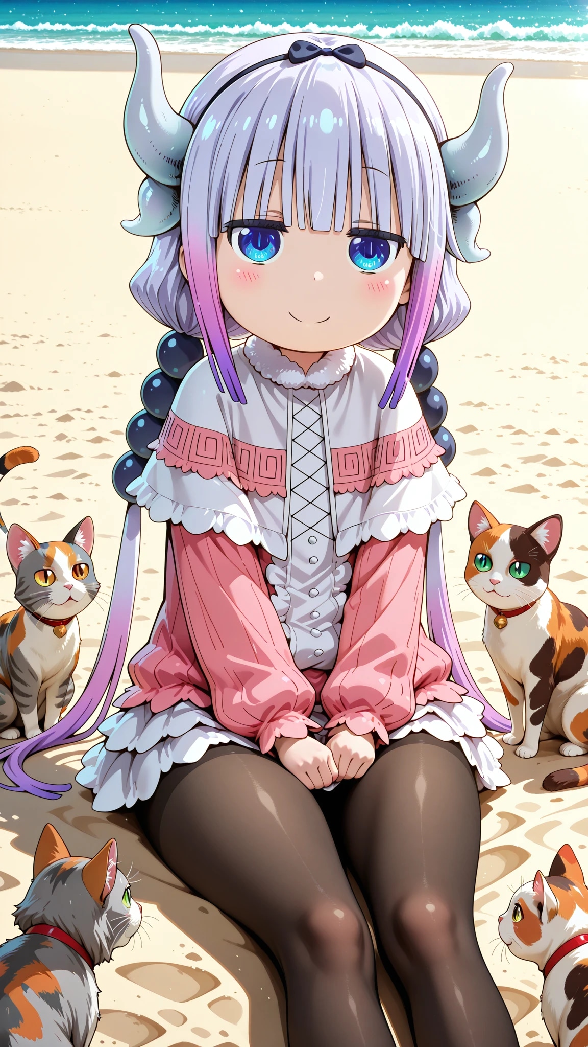 小林さんちのメイドラゴン　カンナカムイ　砂浜