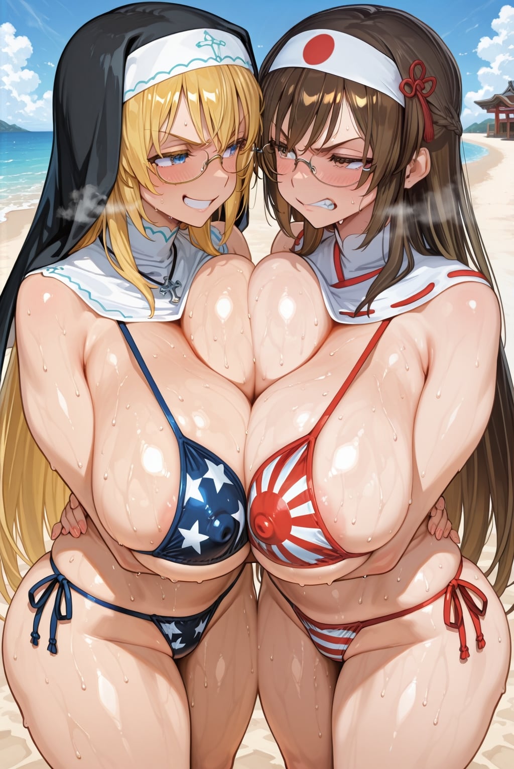 日米愛国巫女尼対決