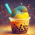 Bird in bubble tea or coffee 9枚目