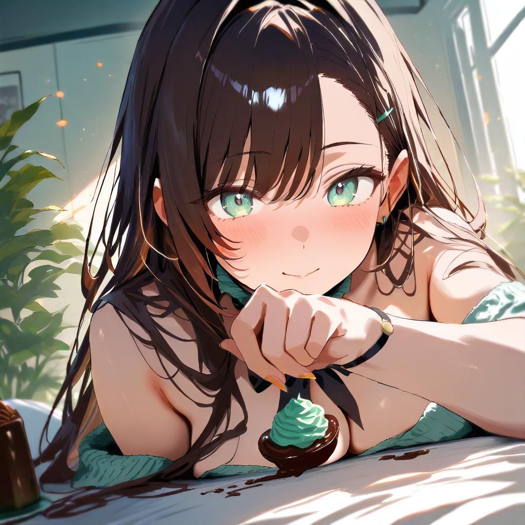 一語一絵「チョコミント」 | の人気AIイラスト・グラビア