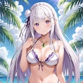 エミリアの水着 2枚目