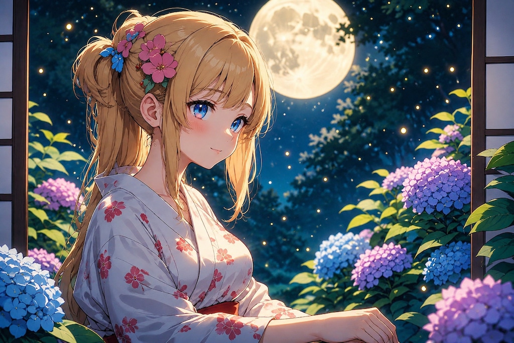 ホタルと月