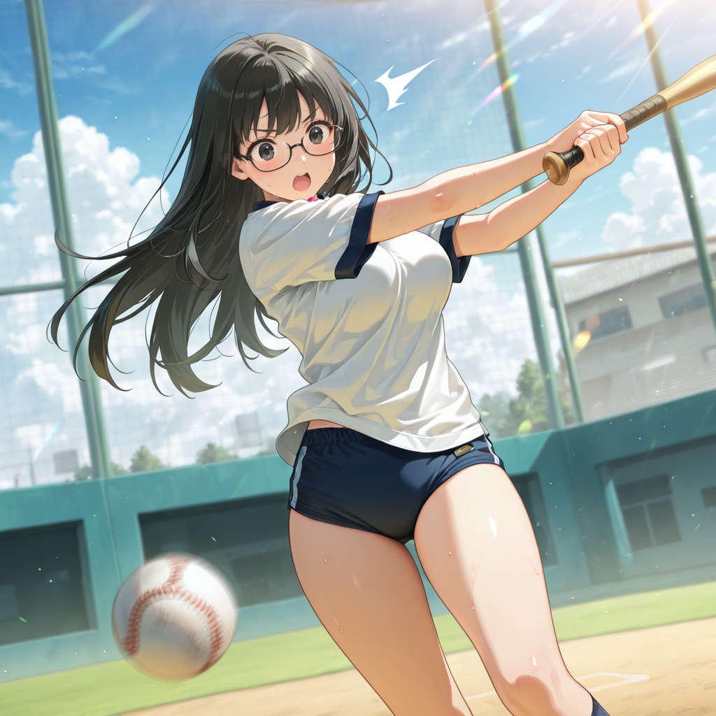「詩織ちゃん」野球に挑戦！４
