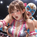 女子プロレスラーおっぱい揉まれる 3枚目