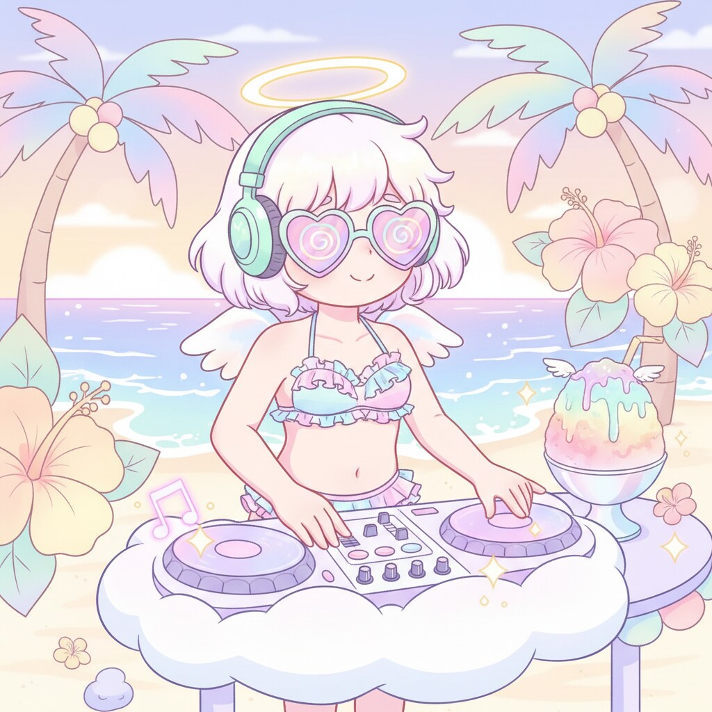 gemini2.5flashで南国リゾートDJ天使ちゃん260728