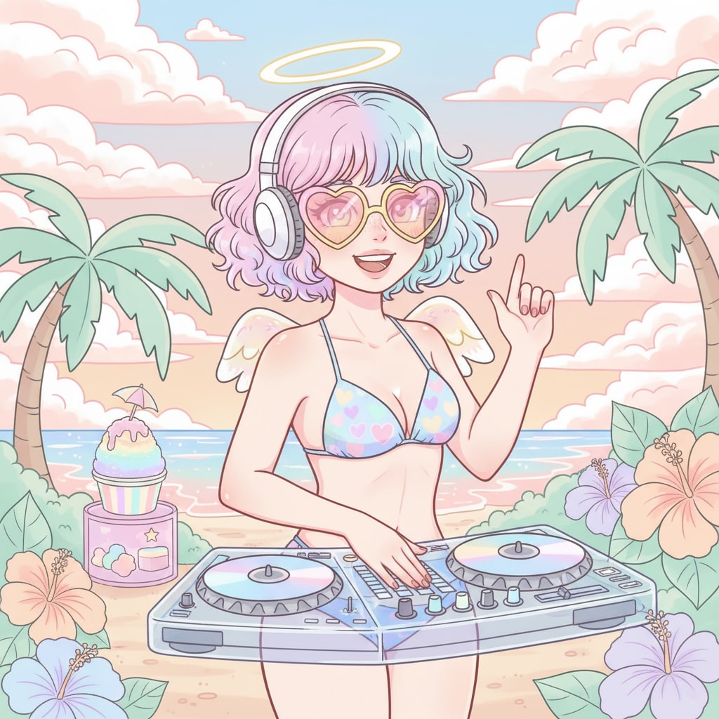 gemini2.5flashで南国リゾートDJ天使ちゃん260728