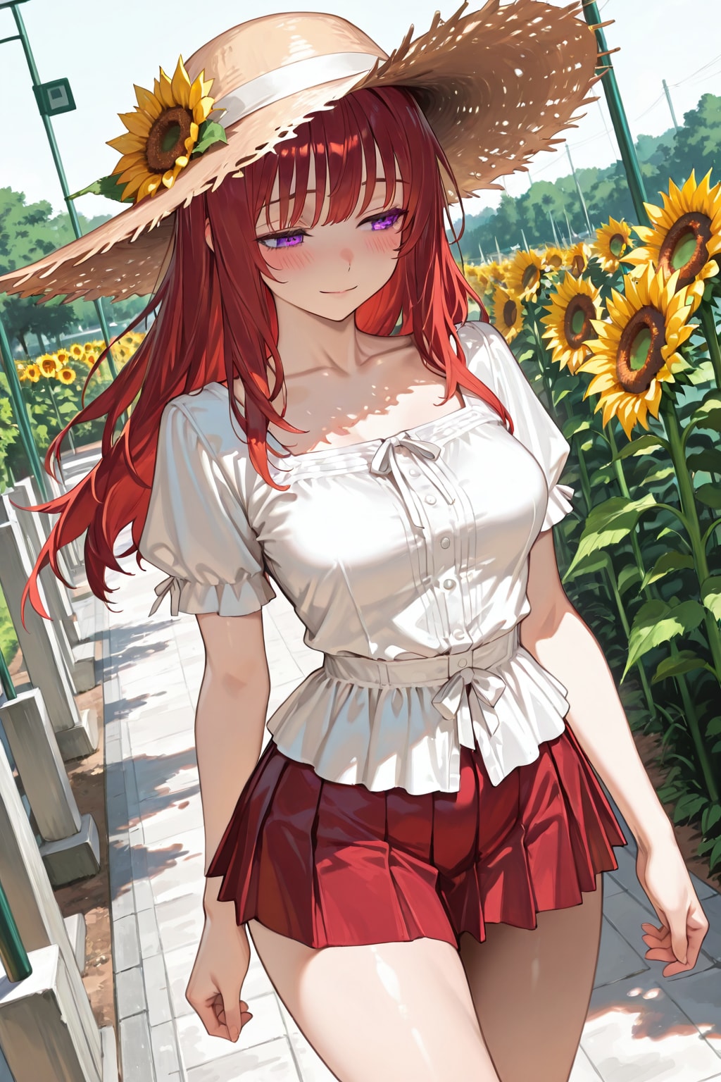 【ＥＣＨＩＤＮＡ様版】長身美脚赤髪紫目美少女（春夏秋冬）