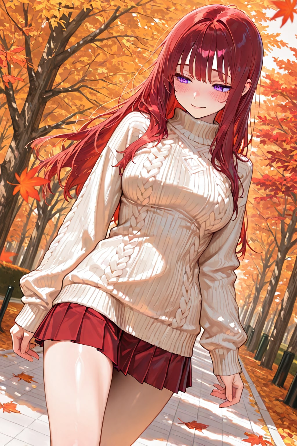 【ＥＣＨＩＤＮＡ様版】長身美脚赤髪紫目美少女（春夏秋冬）